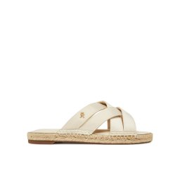 Tommy Hilfiger Еспадрили Satin Espadrille Mule FW0FW08502 Бежов