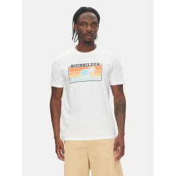 Quiksilver Тишърт EQYZT08065 Бял Regular Fit