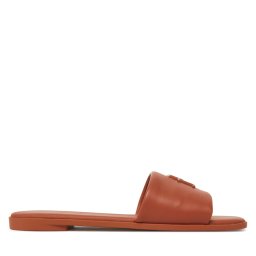 Чехли Tommy Hilfiger Th Logo Hardware Leather Mule FW0FW08806 Кафяв
