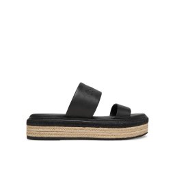 Calvin Klein Еспадрили Flatform Wedge Slide - He HW0HW02374 Черен