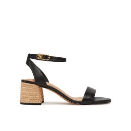 Tommy Hilfiger Еспадрили Leather Ankle Strap Espad Sandal FW0FW08533 Черен