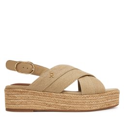 Еспадрили Tommy Hilfiger Denim Espadrille Platform Sandal FW0FW08669 Бежов
