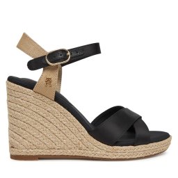 Еспадрили Tommy Hilfiger Satin High Wedge Espadrille FW0FW08602 Черен