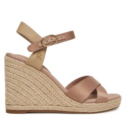 Еспадрили Tommy Hilfiger Satin High Wedge Espadrille FW0FW08602 Розов