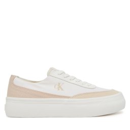 Сникърси Calvin Klein Jeans Vulc Flatform Low Cv Mix Mg YW0YW01770 Бял