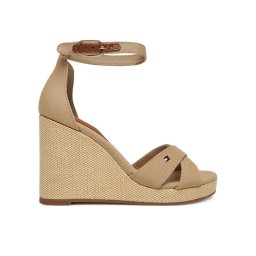 Tommy Hilfiger Сандали Flag High Wedge Espad Crisscross FW0FW08661 Бежов