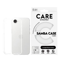 Гръб CARE by PanzerGlass за Apple iPhone 17E, iPhone 16E, Fashionable, Samba, Прозрачен