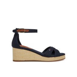Tommy Hilfiger Сандали Flag Criss-Cros Mid Wedge Espad FW0FW08481 Тъмносин