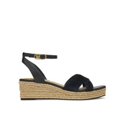 Tommy Hilfiger Еспадрили Leather & Suede Mid Wedge Espad FW0FW08804 Черен