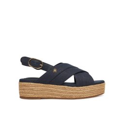Tommy Hilfiger Еспадрили Denim Espadrille Platform Sandal FW0FW08669 Тъмносин