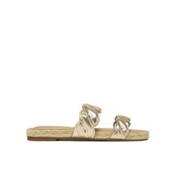 Tommy Hilfiger Еспадрили Metallic Rope Espadrille Mule FW0FW08670 Златист