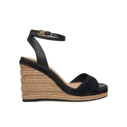 Tommy Hilfiger Еспадрили Leather & Suede High Wedge Espad FW0FW08803 Черен