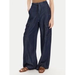 Guess Дънки W5GA1T D5N61 Тъмносин Wide Leg