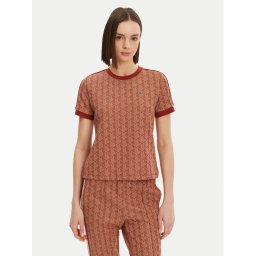 Lacoste Тишърт TF3244 Оранжев Slim Fit