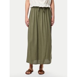 Pieces Миди пола Pia 17151888 Зелен Regular Fit