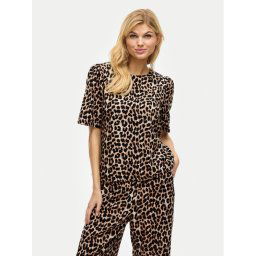 Vila Блуза Liopana 14105564 Кафяв Regular Fit