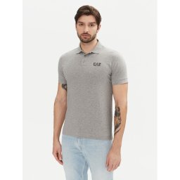 EA7 Emporio Armani Тениска с яка и копчета 8NPF14 PJVQZ 3905 Сив Regular Fit