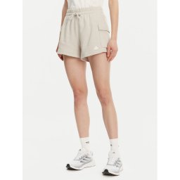 adidas Спортни шорти Essentials Small Logo JC5699 Бежов Loose Fit