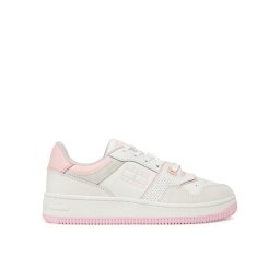 Tommy Jeans Сникърси Tjw Retro Basket Washed Suede EN0EN02773 Бял