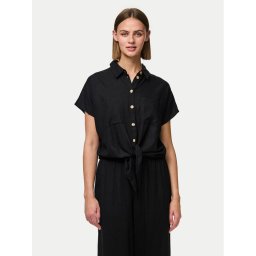 Pieces Риза Pia 17154736 Черен Regular Fit