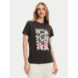 Roxy Тишърт ERJZT05911 Сив Regular Fit