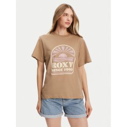 Roxy Тишърт ERJZT05912 Кафяв Regular Fit