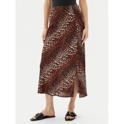 Pieces Миди пола Nya 17147811 Кафяв Regular Fit
