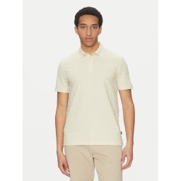 BOSS Тениска с яка и копчета H-Pack 80 50537132 Бежов Regular Fit