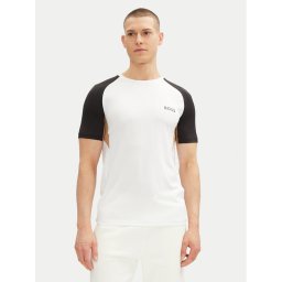BOSS Тишърт 50539114 Бял Slim Fit