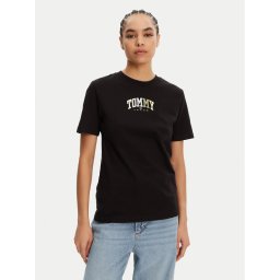 Tommy Jeans Тишърт Color Varsity DW0DW21337 Черен Relaxed Fit
