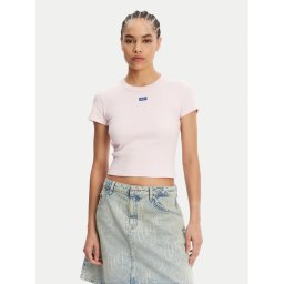 HUGO Тишърт Baby 50510749 Светлорозов Slim Fit