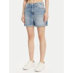 Calvin Klein Jeans Дънкови шорти J20J225152 Син Mom Fit