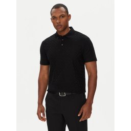 BOSS Тениска с яка и копчета H-Pack 80 50537132 Черен Regular Fit