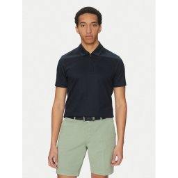BOSS Тениска с яка и копчета H-Paras 50537954 Тъмносин Regular Fit