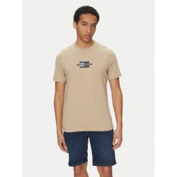Tommy Hilfiger Тишърт Flag Box MW0MW38636 Бежов Regular Fit
