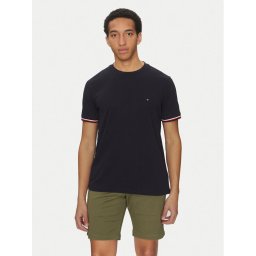 Tommy Hilfiger Тишърт Global Stripe MW0MW38630 Тъмносин Regular Fit