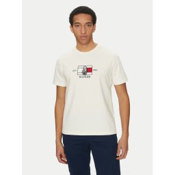 Tommy Hilfiger Тишърт Sailing MW0MW38628 Екрю Regular Fit
