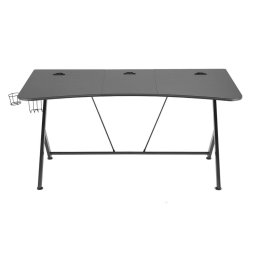 Компютърно бюро Nitro Concepts Nemesis XSpace, 1600 x 800 x 760 mm, поставка за слушалки и напитка, нивелиращи крачета, три кабелни отвора, черно