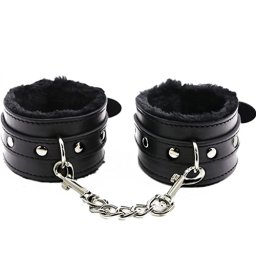 Кожени белезници за ръце с пух "CATUSE CUFFS"