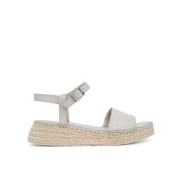 Calvin Klein Еспадрили Wedge Rope Sandal Lth HW0HW02546 Бял