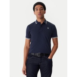 G-Star Raw Тениска с яка и копчета Dunda D17127-5864 Тъмносин Regular Fit