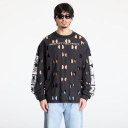 Тениска Umbro Against The Fence Longsleeve T-Shirt Washed Black XL