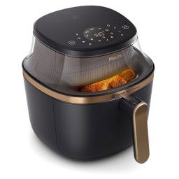 PHILIPS Airfryer Series 3000 4.2 литра Сензорен екран Технология Rapid Air Plus Прозорец за готвене черен