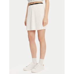 Lacoste Плисирана пола JF1403 Екрю Regular Fit