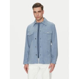 Michael Kors Кожено яке CS5800P4R4 Светлосиньо Regular Fit
