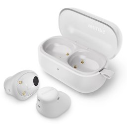 PHILIPS слушалки TWS тапи бели до 14часа време за възпроизвеждане бели