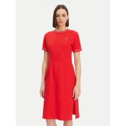Lacoste Ежедневна рокля EF9988 Червен Slim Fit
