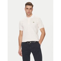 Lacoste Тениска с яка и копчета PH9753 Розов Classic Fit
