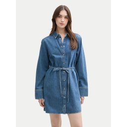 Tom Tailor Denim Дънкова рокля 1045461 Син Regular Fit