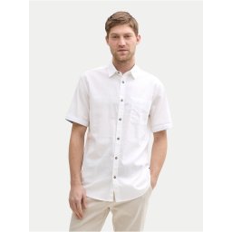 Tom Tailor Риза 1045098 Бял Regular Fit